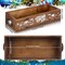 Hot Cocoa Bar Wood Storage Box Decorative Christmas Cute Wooden Storage Bins Farmhouse Open Holder Box Coffee Station Organizer for Xmas Holiday Bar Home Office Countertop(Brown,Retro)